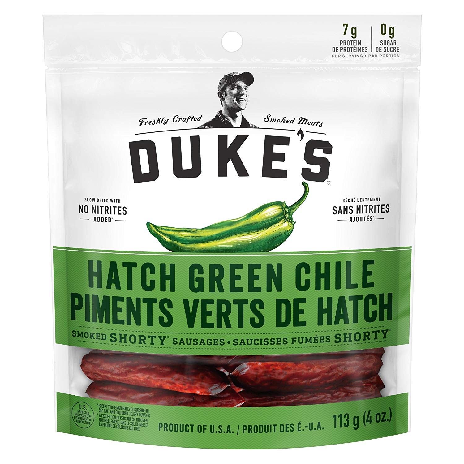 ONLY ON AMAZON: Duke's® Smoked Shorty Sausages - Hatch Green Chile
