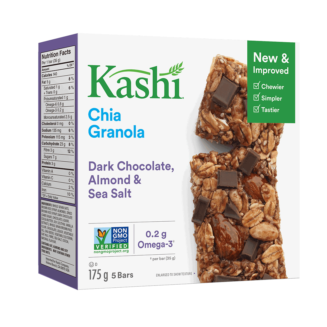 AMAZON ONLY: Kashi® Chia Dark Chocolate, Almond & Sea Salt Granola Bars